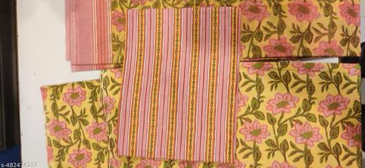 Aakarsha printed cotton unstitched fabric set