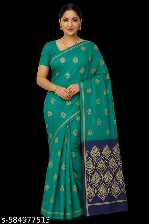 Myra Pretty Saree in Teal Green - Arundhati Threads