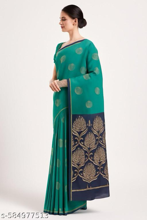 Myra Pretty Saree in Teal Green - Arundhati Threads